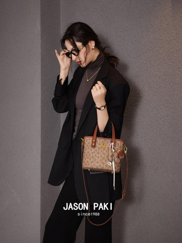 杰森柏奇女包手提水桶包玫瑰粉小