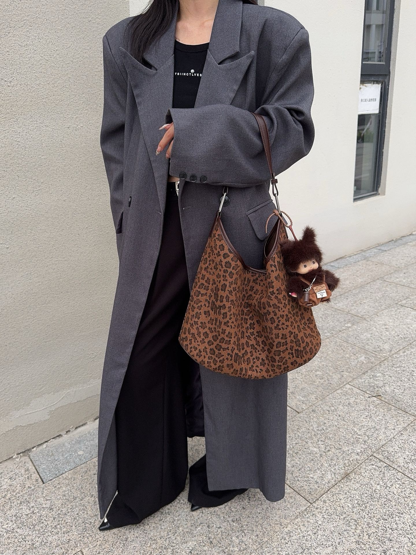 同丰女包复古豹纹帆布单肩斜挎潮