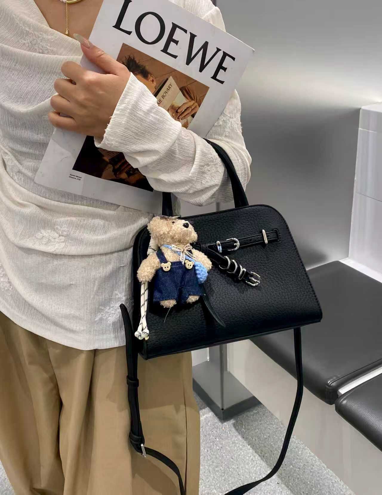 美缇女包小手提贝壳荔枝纹斜挎潮
