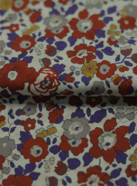 【105174-3】Lib*rty Betsy 80支高密棉布印花diy服装面料