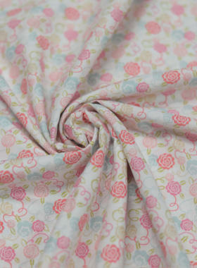 【105175-1】Lib*rty玫瑰80支高密棉布印花diy服装面料