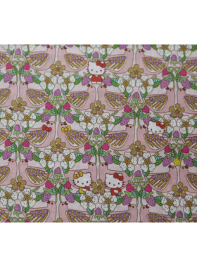 【105223-1】Lib*rty Strawbetty Day凯蒂猫胖鸟80支高密棉面料