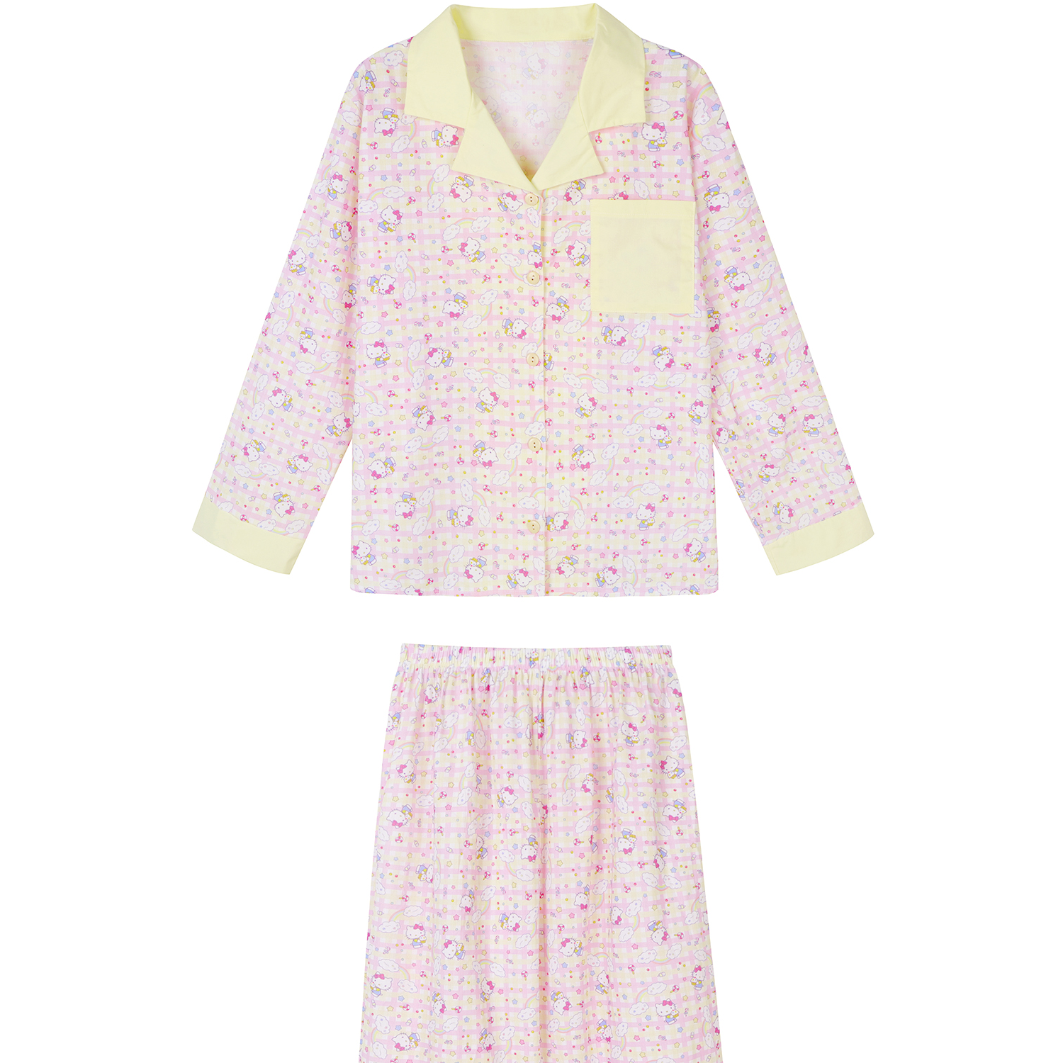 睡衣女款春秋季长袖纯棉2025年新款格子KT猫可外穿大码家居服套装,女士内衣/男士内衣/家居服,睡衣/家居服套装,淘宝优惠券,粉丝福利购,淘宝优惠卷