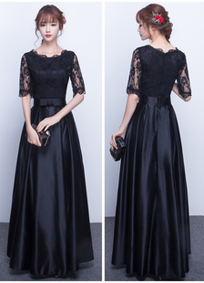 晚礼服女小个子连衣裙平时可穿生日派对宴会气质高贵短款伴娘秋冬