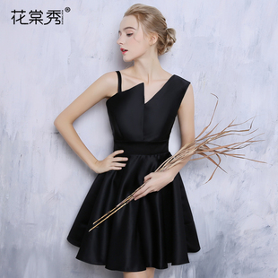 宴会晚礼服2025新款高贵优雅短款学生聚会派对晚宴小礼服连衣裙女