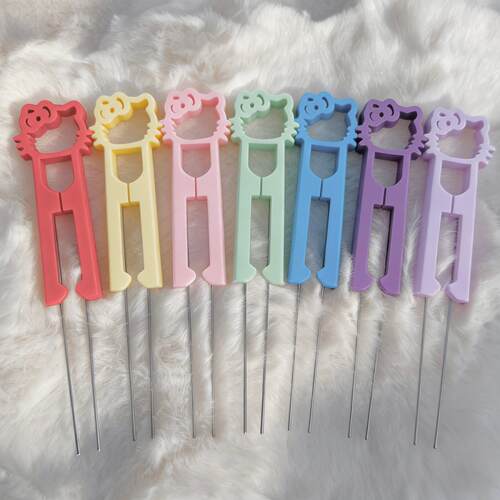 拼豆笔hellokitty可爱2.6mm小豆专用双针60/70拼豆镊子省力豆笔