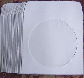 光盘纸袋子CD/dvd光盘包装袋12cm光碟袋光盘套120克白色光盘袋纸