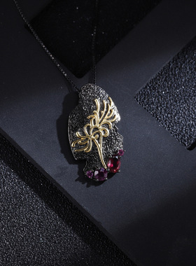 暗黑复古风S925银欧式高级感吊坠