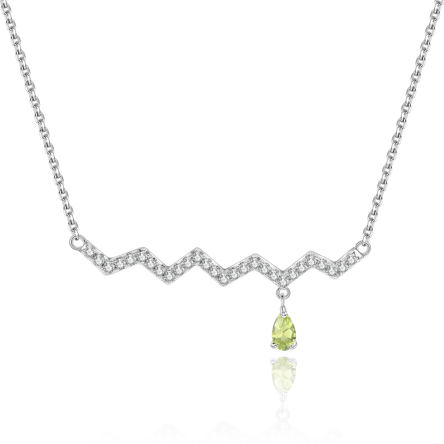 时尚个性S925银高颜值欧美风轻奢小众天然彩宝高级感纯银项链吊坠