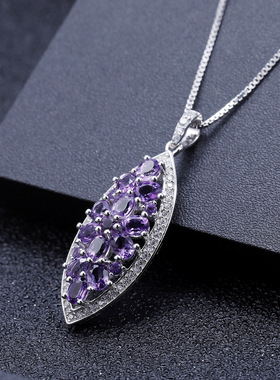 设计感S925银高颜值欧美复古风轻奢气质小众欧式高档纯银项链吊坠