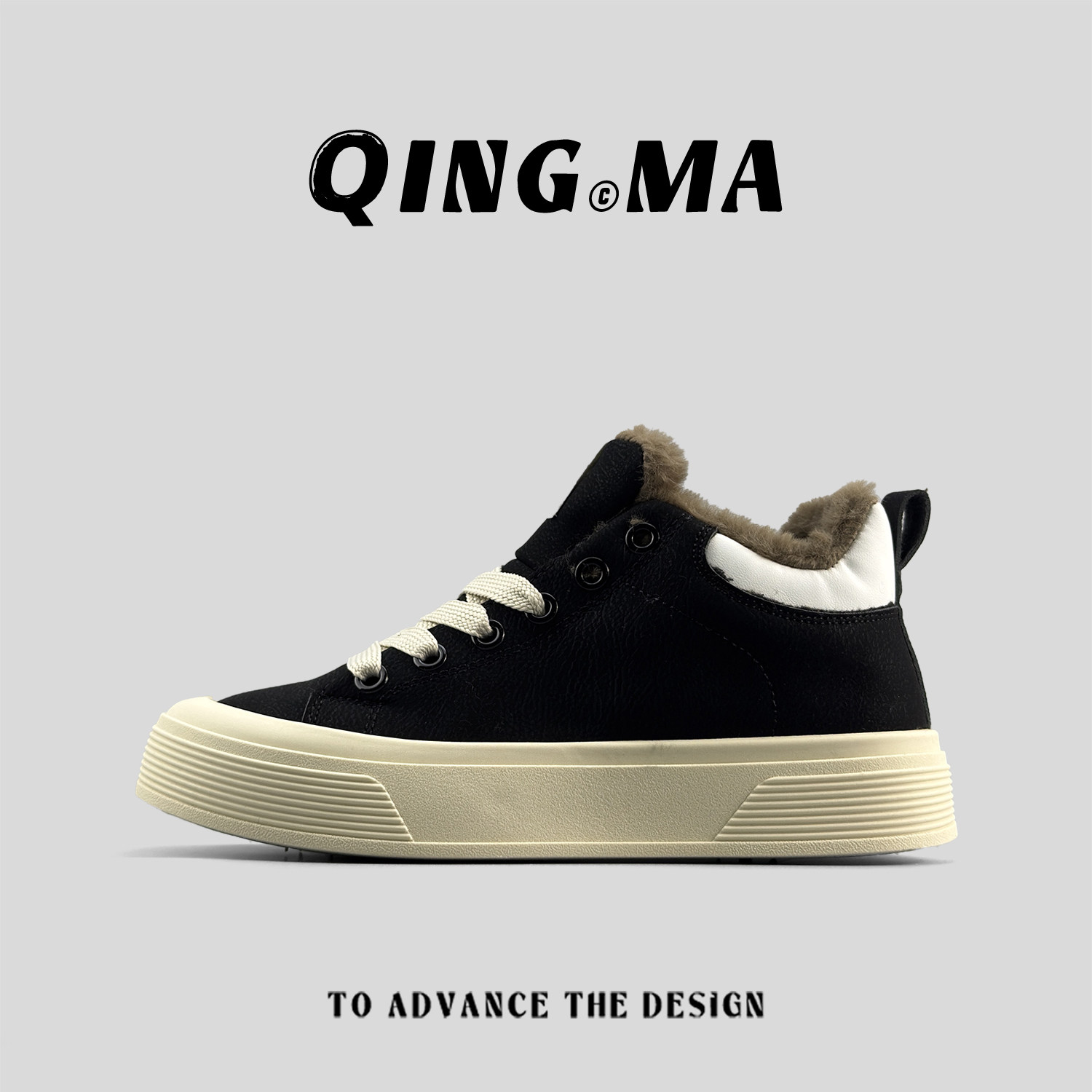 外贸男士冬季加绒保暖休闲板鞋高帮厚底时尚运动鞋加厚防寒棉靴,流行男鞋,休闲板鞋,淘宝优惠券,粉丝福利购,淘宝优惠卷