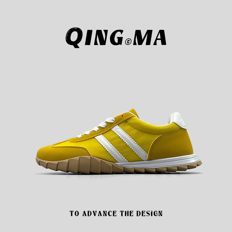 青马男鞋夏季透气薄款德训鞋工作百搭布鞋复古风休闲运动阿甘板鞋