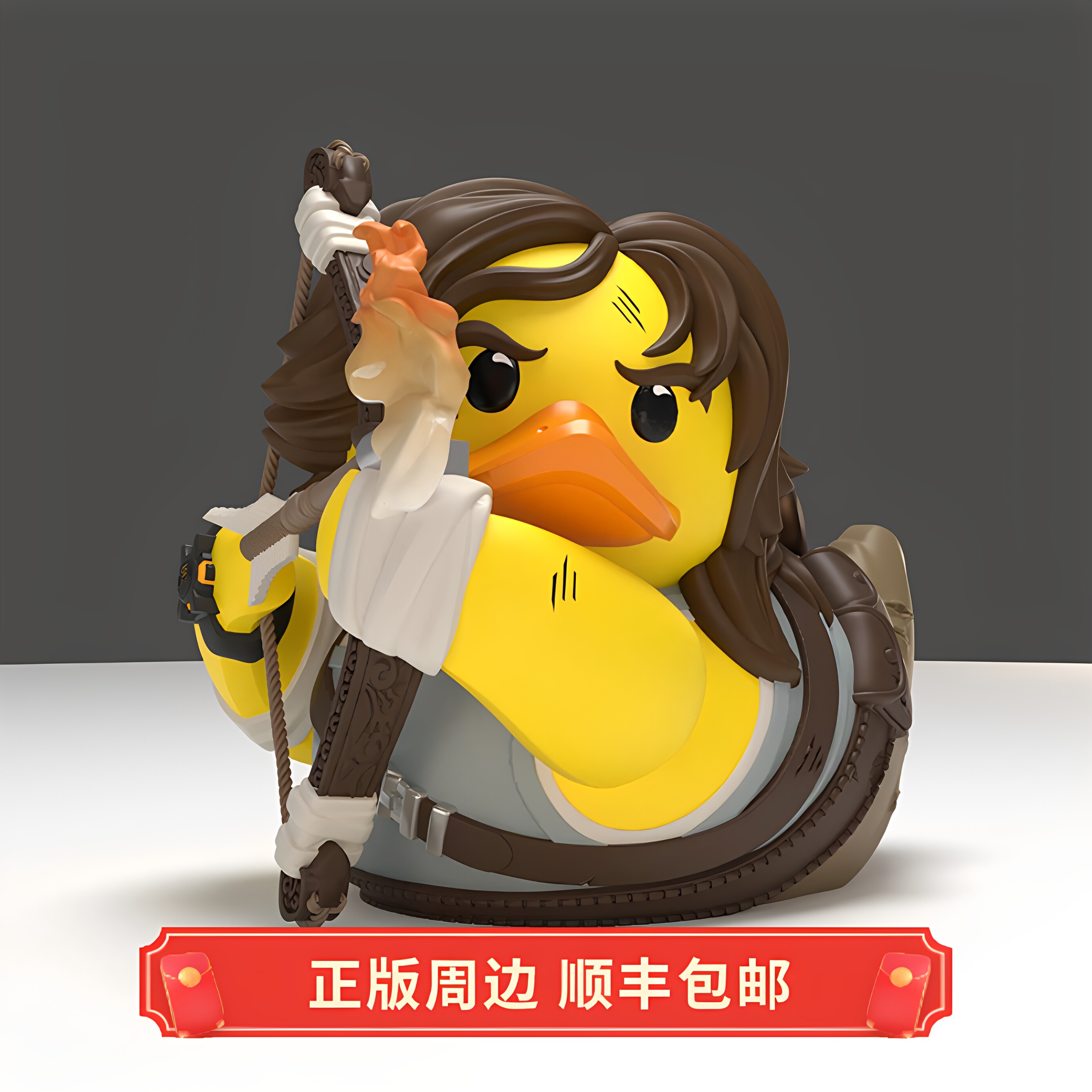 正版 现货 小黄鸭 古墓丽影 幸存者劳拉 盒装款 玩偶手办 Tubbz