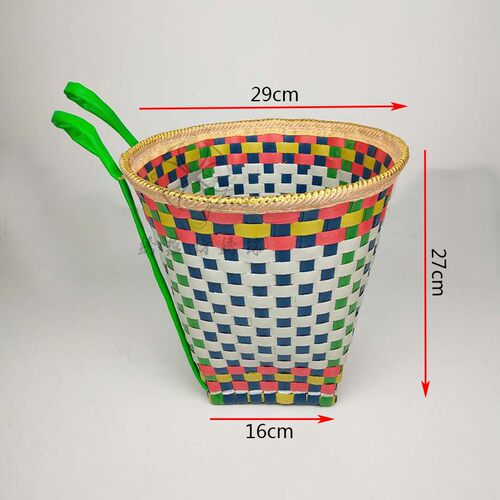 抛绣球背篓纯手工编织儿童玩具小