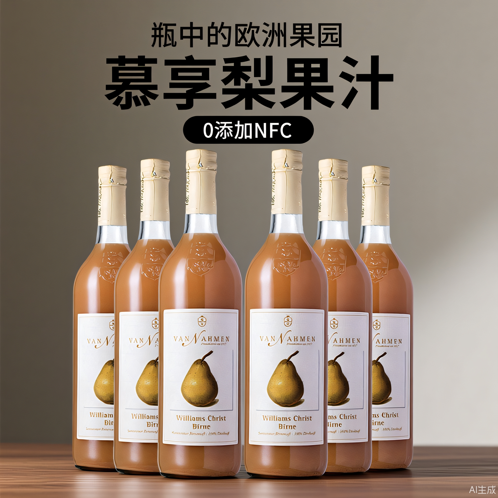 德国进口梵纳门慕享NFC梨汁6瓶装