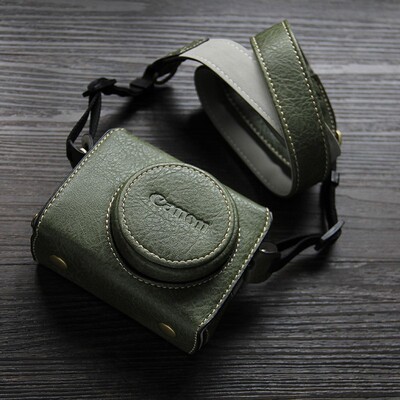 适用佳能G7X3相机包G7XIII皮套保护套G7X2二三代复古便携底座复古