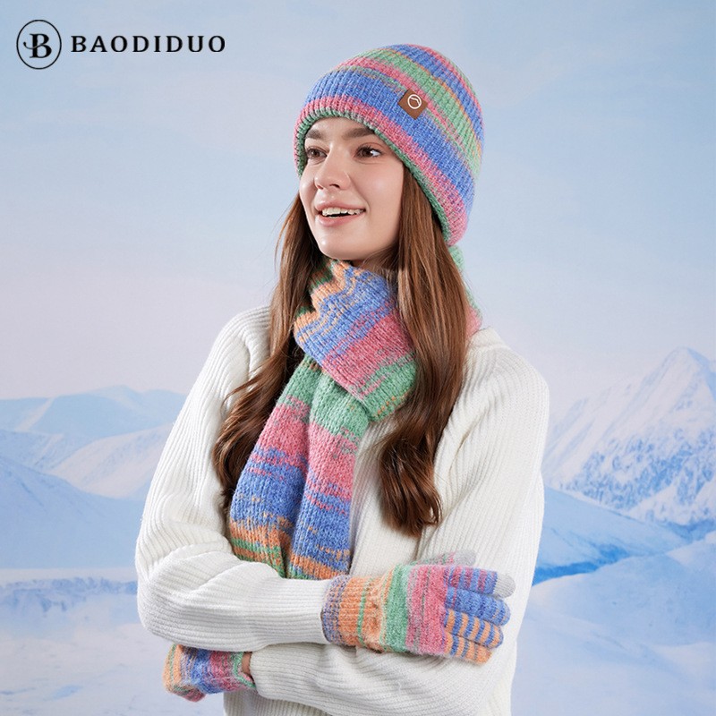 实用冬季新款可触屏手套帽