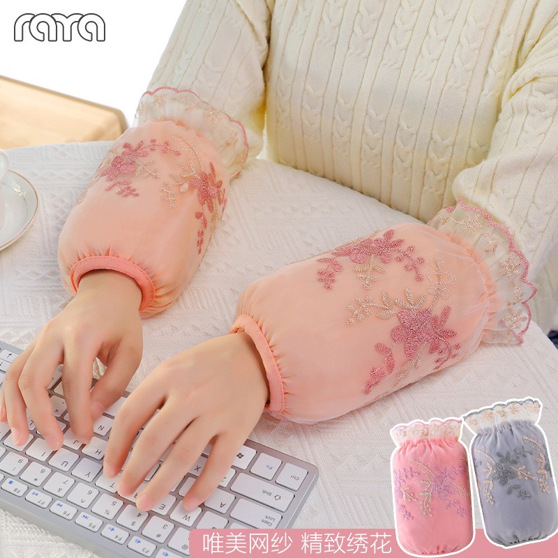 严选袖套蕾丝女短款工作可
