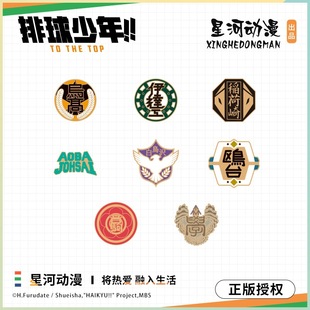 金属高校套组 星河动漫正版 胸针 授权 乌野音驹 排球少年