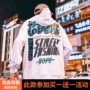 Yi Yi áo len mùa thu nam trùm đầu thủy triều thương hiệu lỏng thư sinh viên in dài tay áo đầu hiphop áo khoác hip hop - Cao bồi thời trang nam cao cấp	