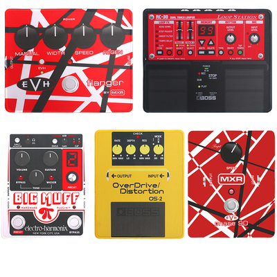 电吉他单块效果器摇滚鼠标垫