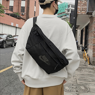 Nike耐克男士斜挎包男款2025新款户外运动骑行单肩包胸包通勤腰包