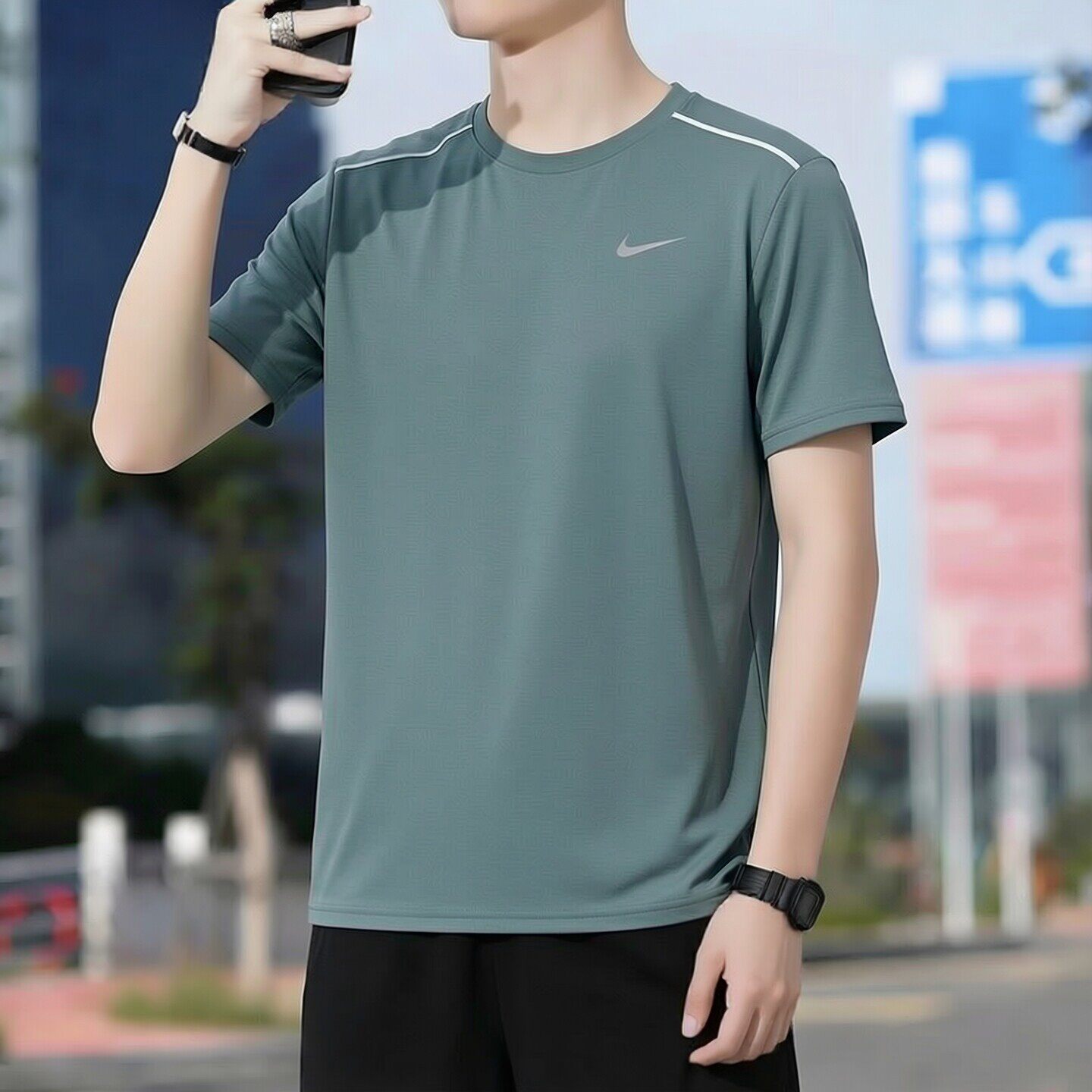 Nike耐克正品冰丝短袖新款速干T恤男士健身训练服轻薄上衣运动装