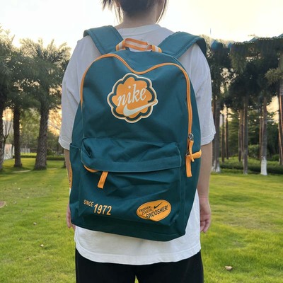 背包绿色学生书包运动电脑包耐克