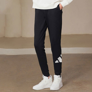 女运动裤 阿迪达斯加绒裤 小脚裤 保暖修身 HI1202 子女2023秋冬新款