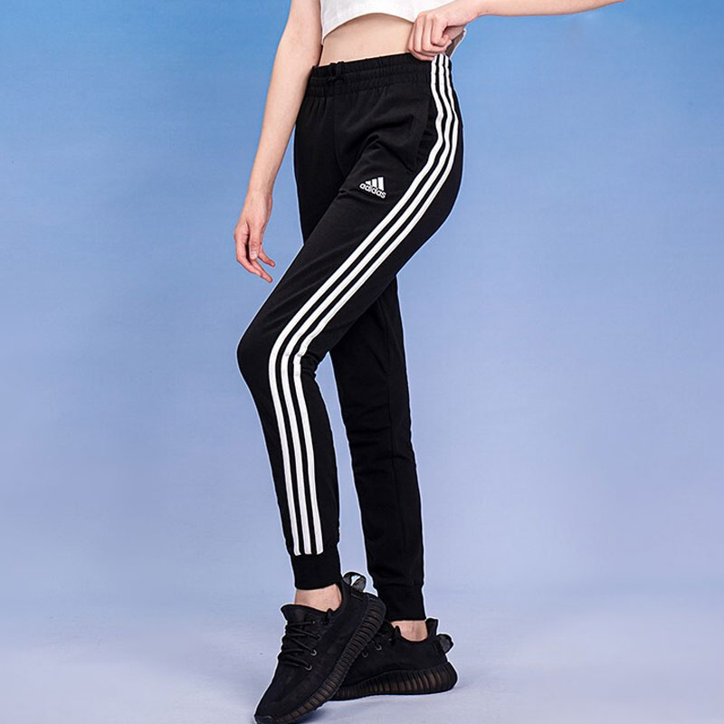 运动裤女裤子 adidas阿迪达斯夏季新款休闲三条杠小脚长裤GM5542