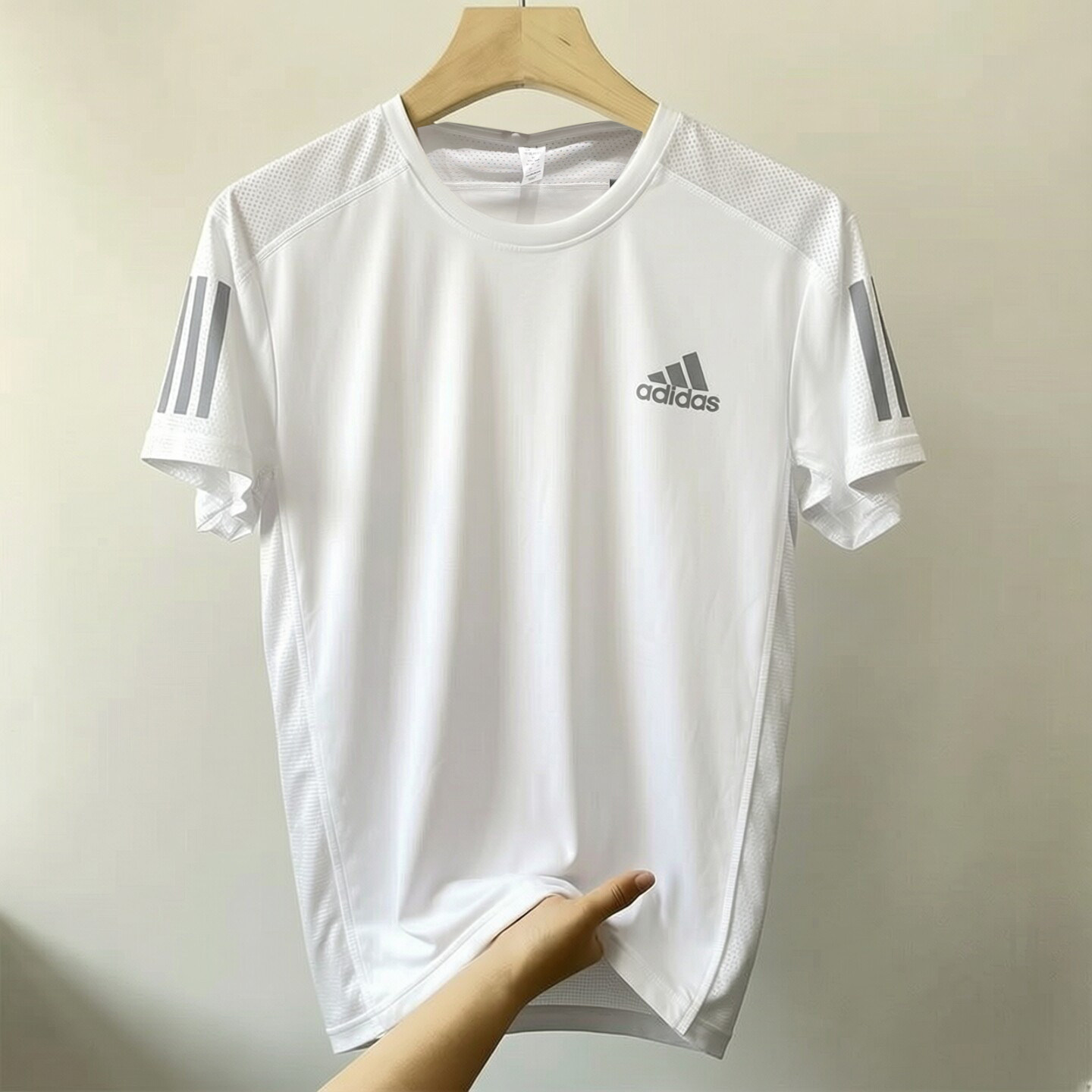 阿迪达斯速干短袖男夏季新款冰丝半袖男士凉感体恤运动服健身T恤