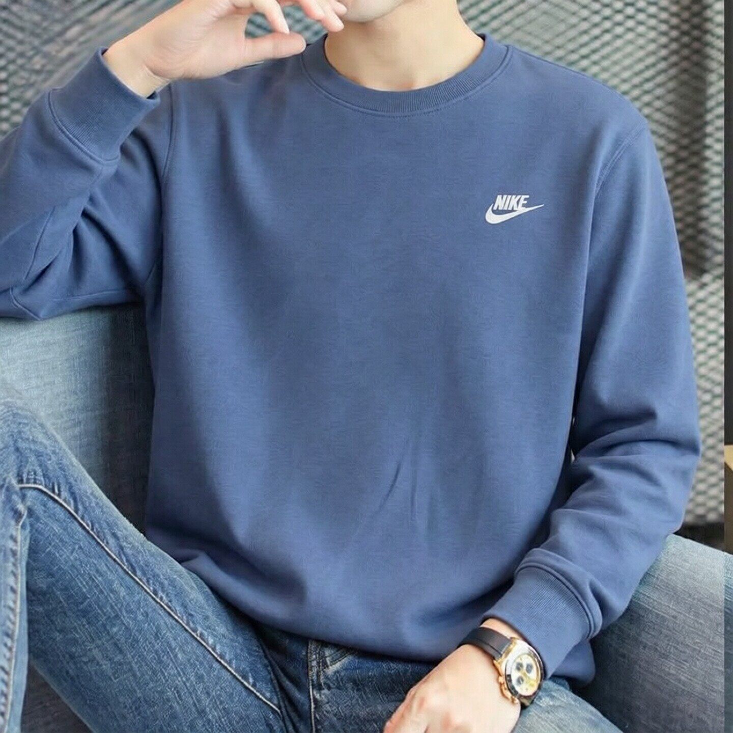 Nike耐克刺绣标卫衣针织毛圈外套秋季新款男士运动服套头衫FN3889