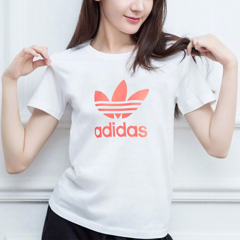 阿迪达斯三叶草短袖女子运动透气宽松休闲半袖白色纯棉T恤FJ9455,运动服/休闲服装,运动T恤,淘宝优惠券,粉丝福利购,淘宝优惠卷