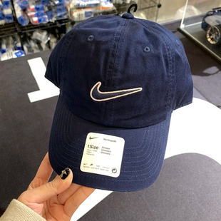 耐克帽子新款 刺绣大勾LOGO运动帽纯棉软顶棒球帽男女鸭舌帽FB5369