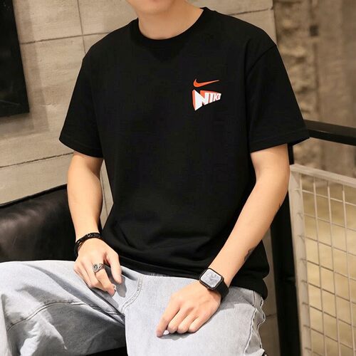 NIKE耐克男装黑色短袖印花T恤26夏新款跑步休闲宽松运动服IR6282