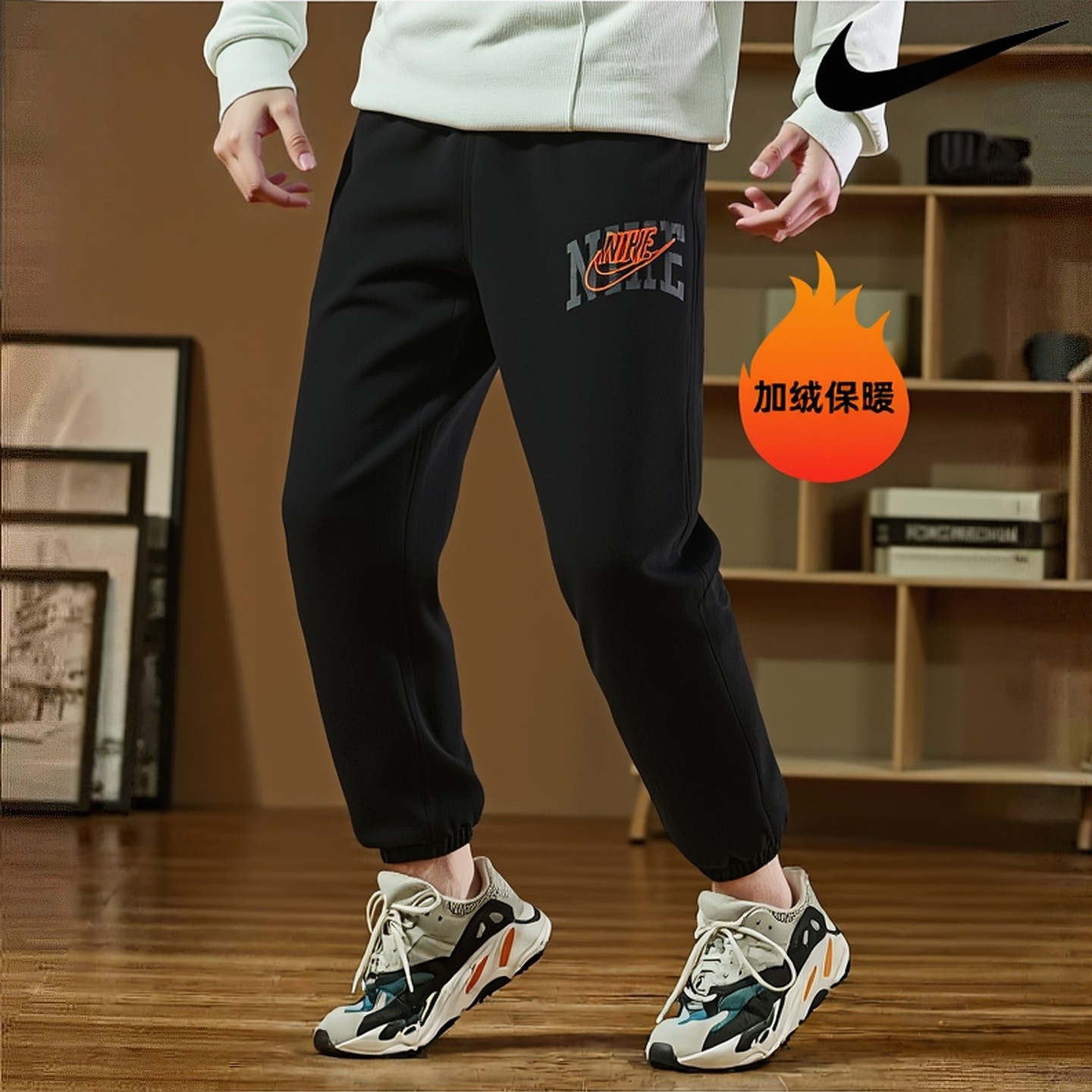 耐克官方正品加绒运动长裤男卫裤