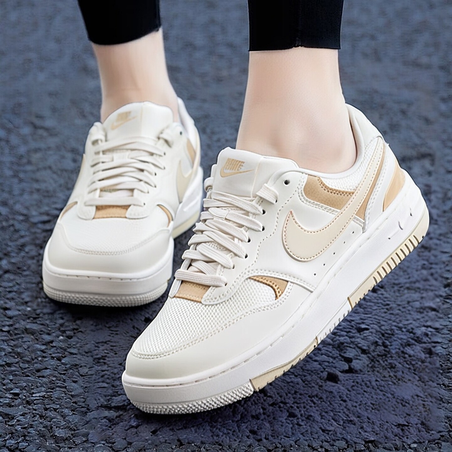 nike gamma force耐克鞋子厚底女鞋增高运动鞋新款休闲板鞋网面鞋