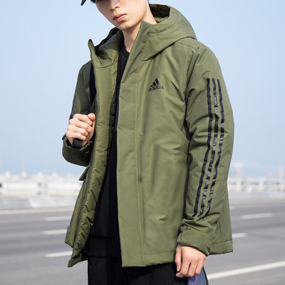 阿迪达斯秋冬季棉服男装休闲运动服保暖棉衣夹克防风外套IP2535