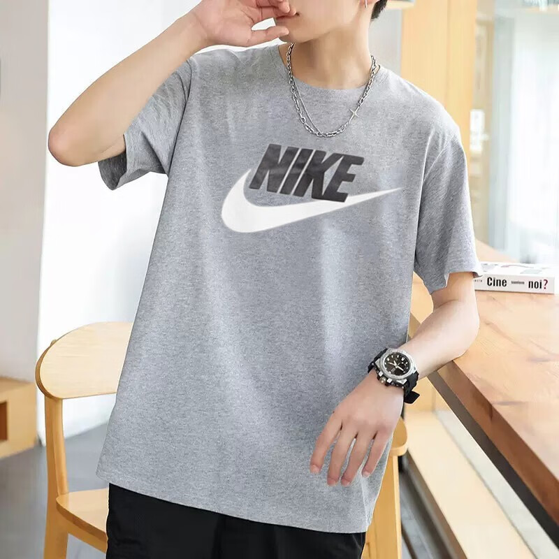 耐克专柜正品纯棉宽松运动短袖男