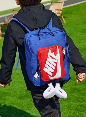 耐克NIKE儿童双肩包男女童收纳拉链口袋网眼书包时尚背包HM9973