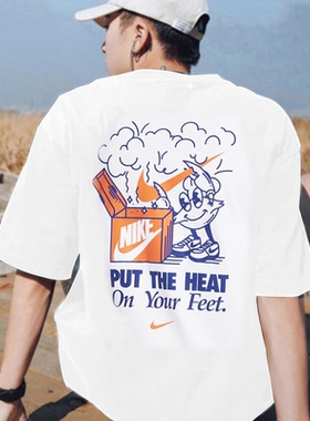 Nike耐克官方正品运动短袖男士宽松美式五分袖休闲透气T恤FV3755