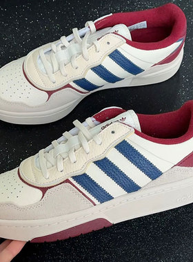 Adidas阿迪达斯男鞋夏季新款低帮小白鞋红色复古运动板鞋ID0560