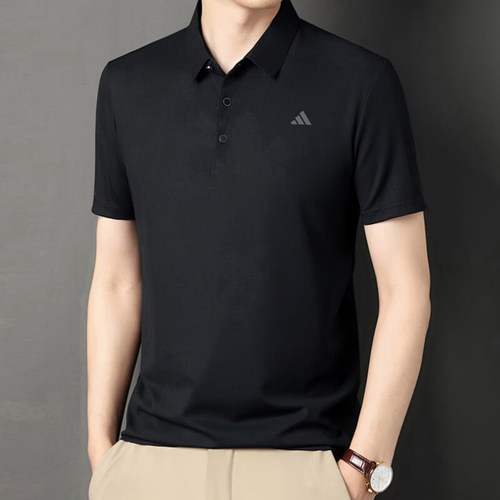 阿迪达斯短袖男夏季运动服休闲跑步训练翻领网球POLO衫透气T恤
