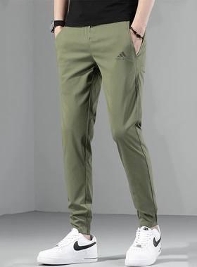 阿迪达斯运动裤男裤秋季新款轻薄透气休闲裤锥形小脚长裤IP3976