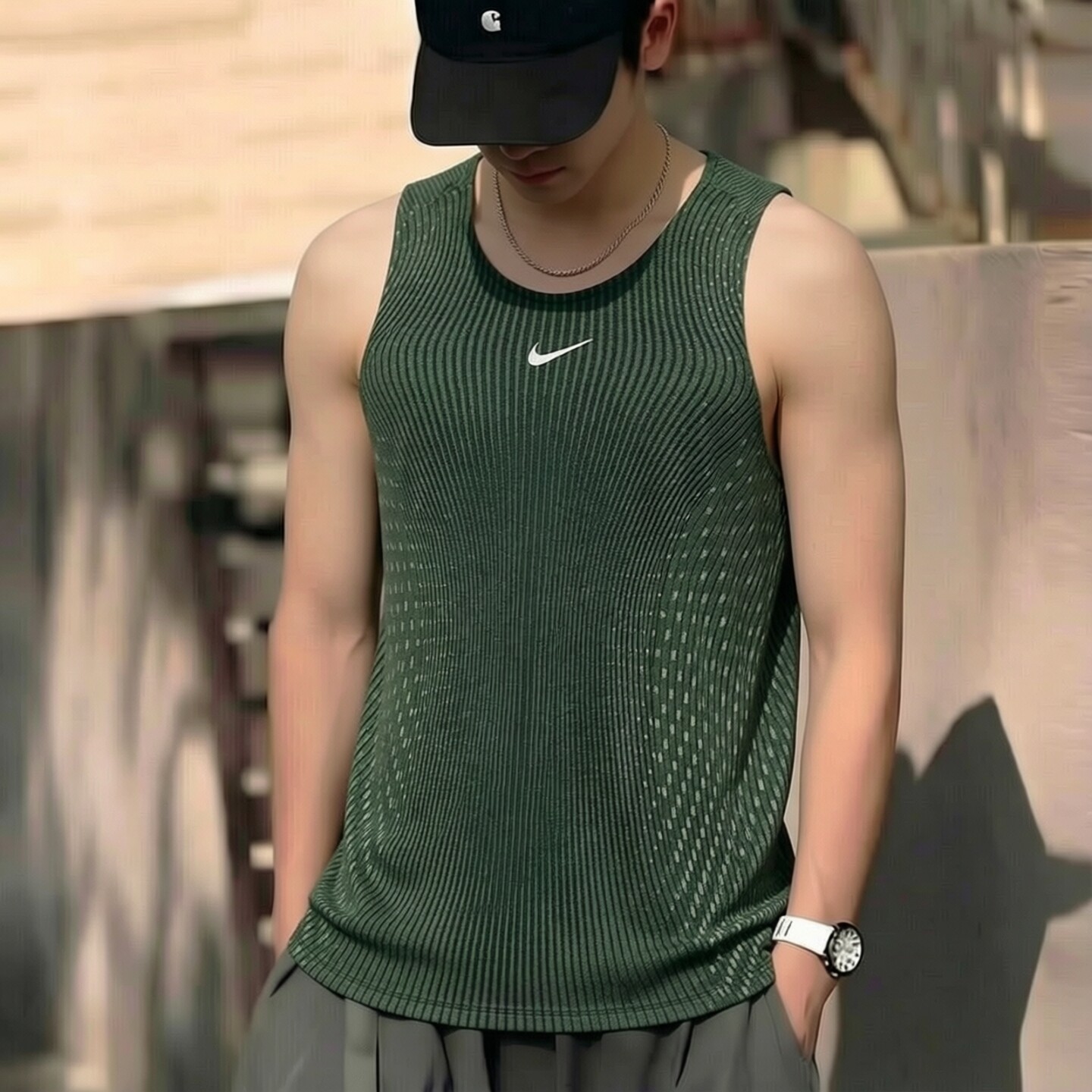 Nike耐克训练跑步背心AERO-FIT速干T恤新款男子健身运动服IM5149