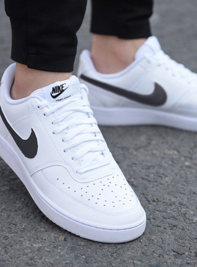 Nike耐克男鞋秋季新款运动鞋白色皮质空军一号简版低帮板鞋DH2987