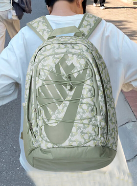 浅绿色双肩包耐克学生书包正品大容量旅行包运动包户外包休闲背包