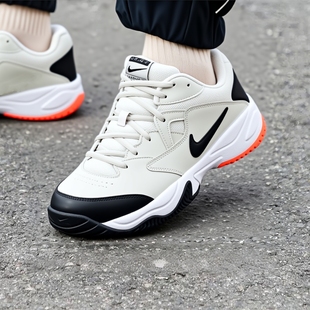 Nike耐克鞋子正品皮面网球鞋厚底运动鞋新款男鞋轻便跑步鞋AR8836