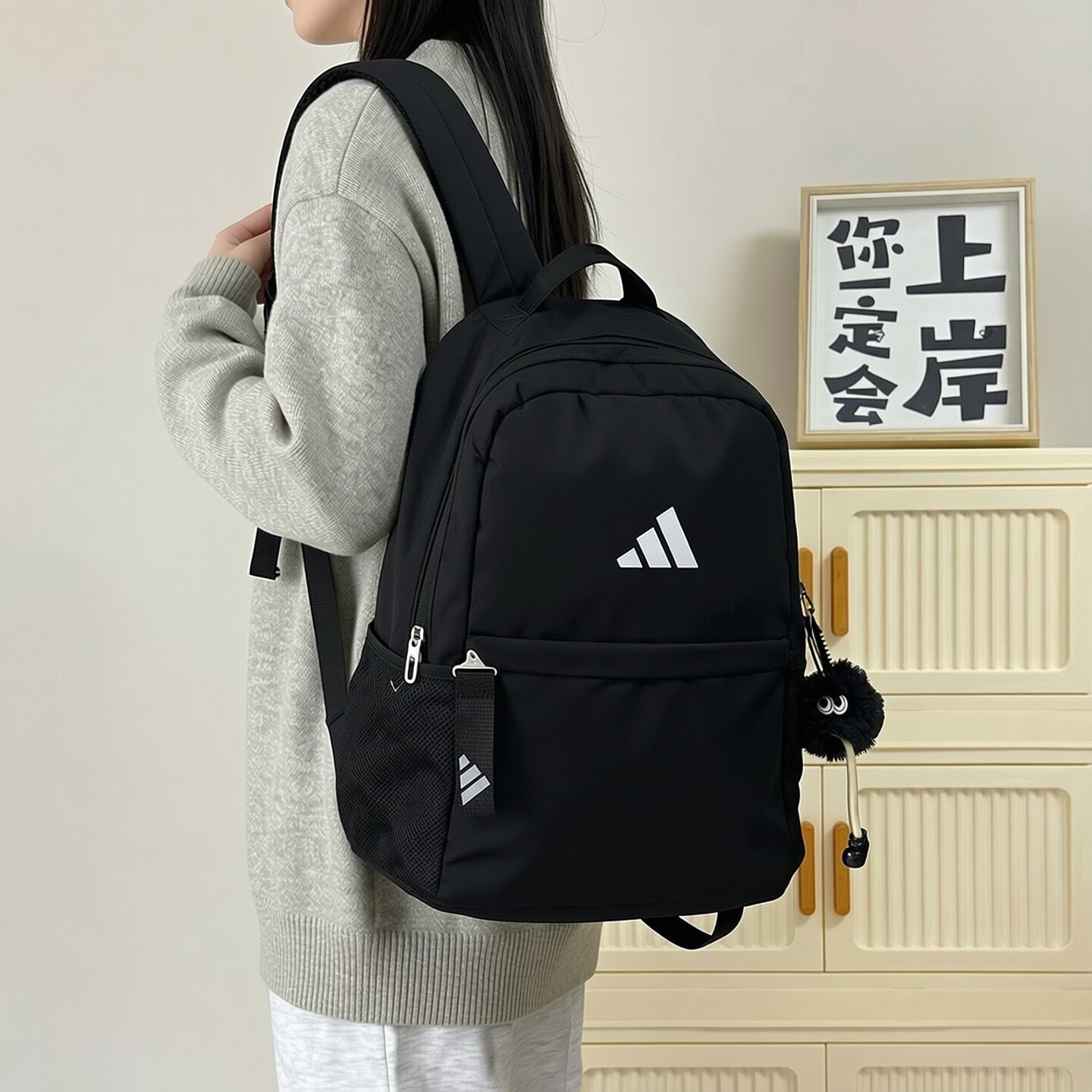 阿迪达斯双肩包男包女包初高中学生书包运动户外出行方形休闲背包