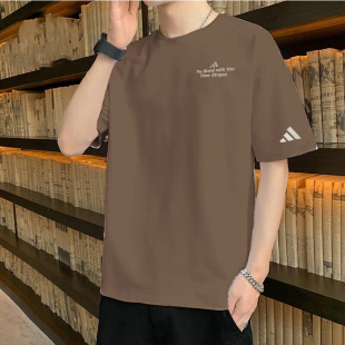 宽松运动服针织透气休闲半袖 阿迪达斯短袖 新款 夏季 上衣 T恤男装